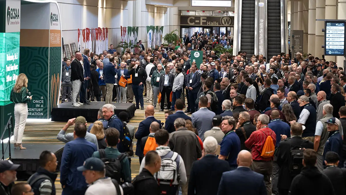 Attendees on the GCSAA Conference and Trade Show floor